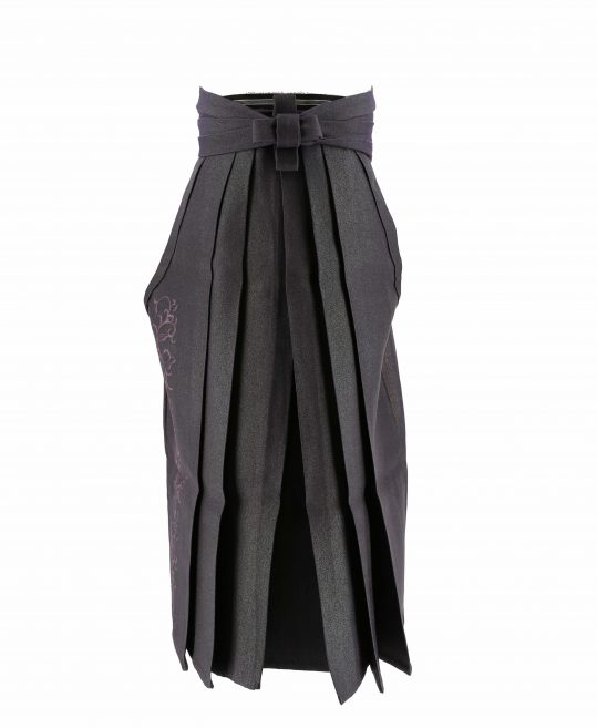 男性用袴単品レンタル(成人式・結婚式・卒業式)濃い紫のラメ地・唐草刺繡[身長175cm]No.122